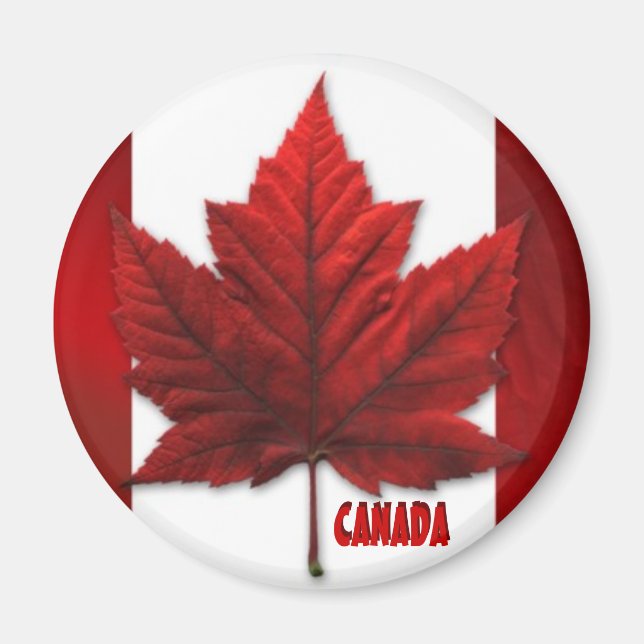 Canada Souvenir Fridge Magnet Canada Maple Leaf (Front)