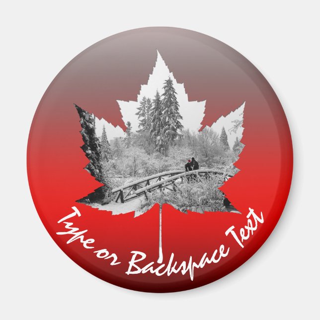 Canada Souvenir Fridge Magnet Custom Canada Gift (Front)
