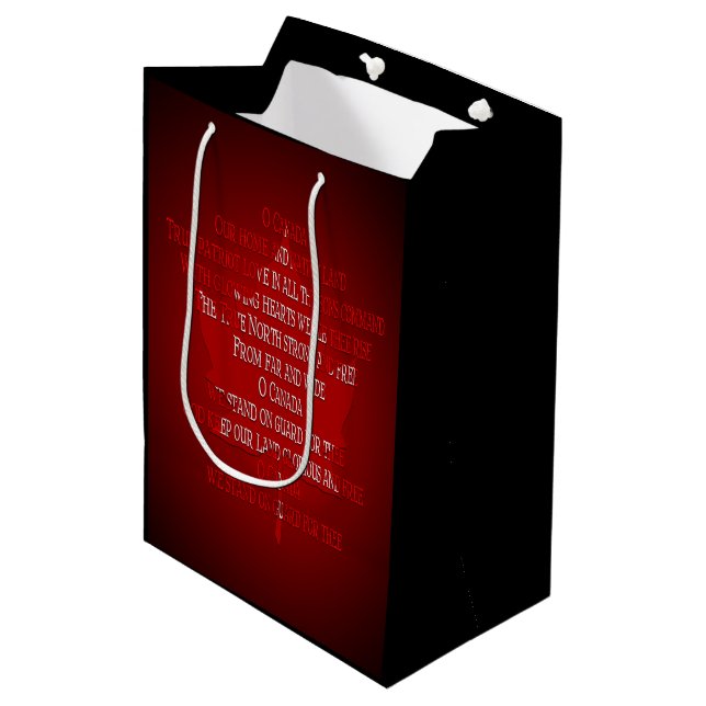 Canada Souvenir Gift Bags Canada Anthem Gift Bag (Front Angled)