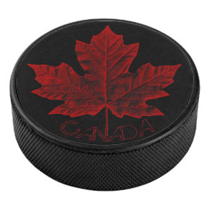 Canada Souvenir Hockey Puck Vintage Red