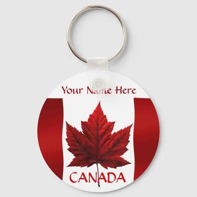 Canada Souvenir Key Chain Canada Flag Key Chain (Front)