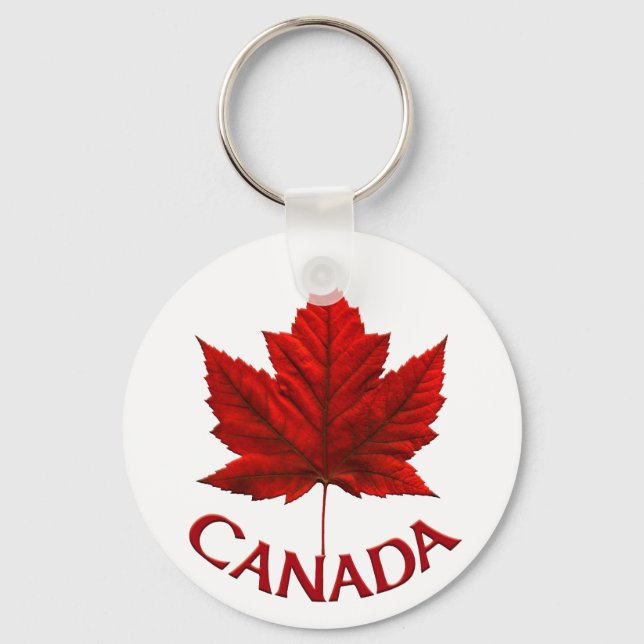 Canada Souvenir Key Chain Maple Leaf Keychains (Front)