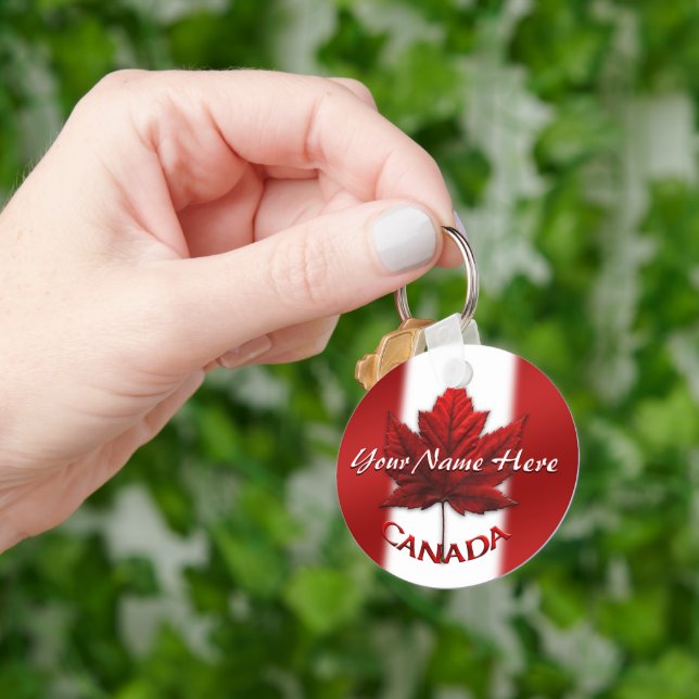 Canada Souvenir Key Chain Personalised Canada Gift (Hand)