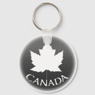 Canada Souvenir Key Chain White Maple Leaf