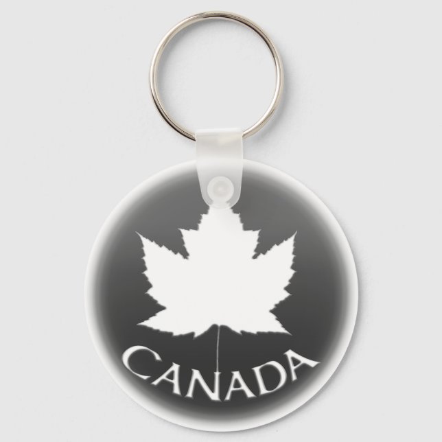 Canada Souvenir Key Chain White Maple Leaf (Front)