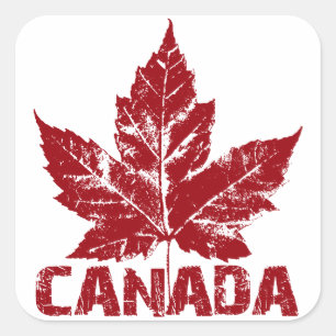 Canada Souvenir Stickers Red Maple Leaf Stickers