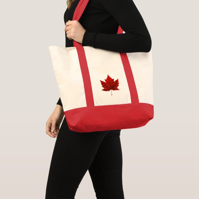 Canada Souvenir Tote Bags Canada Maple Leaf Bags (Front (Product))