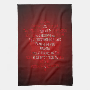 Canada Souvenir Towel Canada Anthem Tea Towels