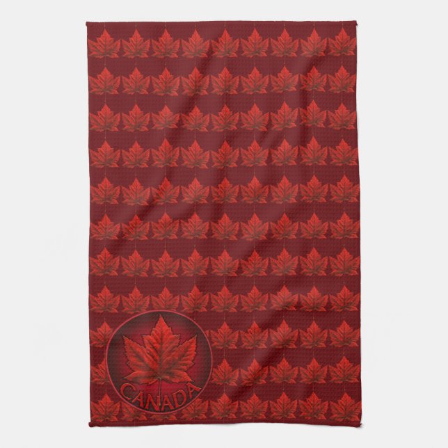 Canada Souvenir Towel Canada Maple Leaf Tea Towels (Vertical)