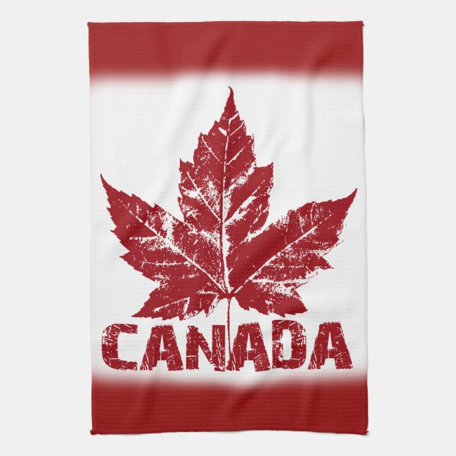 Canada Souvenir Towel Canadian Tea Towel Decor (Vertical)