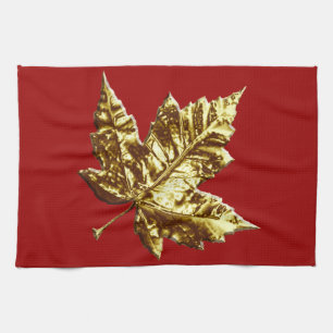 Canada Souvenir Towel Gold Canada Tea Towel