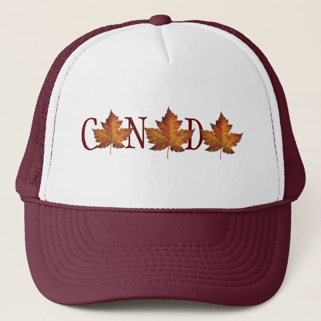 Canada Souvenir Trucker Cap Maple Leaf Canada Caps (Front)