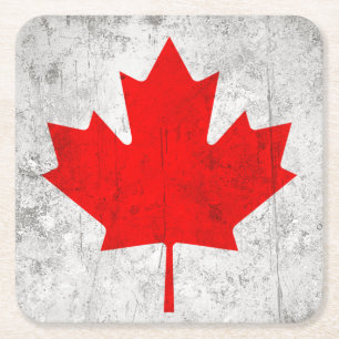 Canada Square Paper Coaster