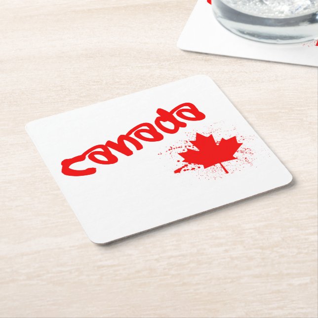 Canada Square Paper Coaster (Angled)