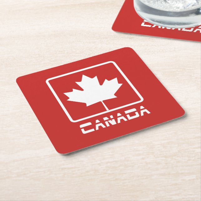 Canada Square Paper Coaster (Angled)