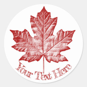 Canada Stickers Personalised Maple Leaf Stickers
