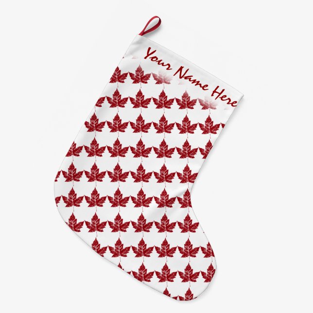 Canada Stocking Canada Christmas Stocking Custom (Front (Hanging))