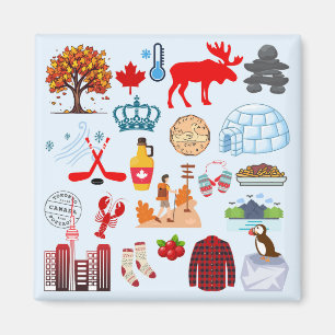  Canada Symbols Magnet