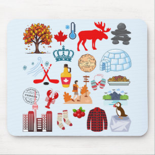  Canada Symbols Mouse Pad
