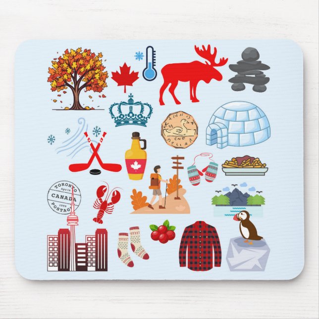  Canada Symbols Mouse Pad (Front)
