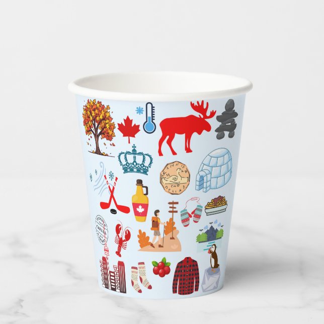 Canada Symbols Paper Cups (Front)