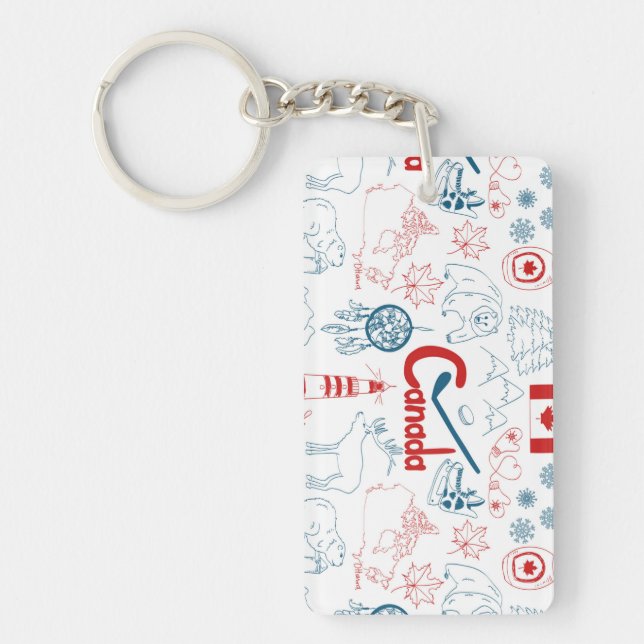 Canada | Symbols Pattern Key Ring (Front)