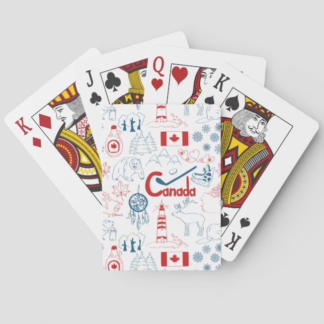 Canada | Symbols Pattern Playing Cards (Back)