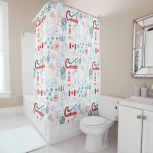 Canada   Symbols Pattern Shower Curtain