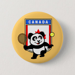 Canada Tennis Panda 6 Cm Round Badge