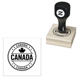 Canada Text Printed Professional Touch Colour Ink Rubber Stamp