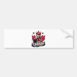 Canada the 51st State Trump Canadian Bumper Sticker