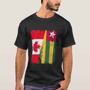 Canada Togo Half Flag Canadian Togolese Roots T-Shirt