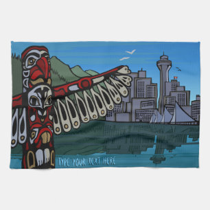 Canada Towel Personalised Vancouver Tea Towel