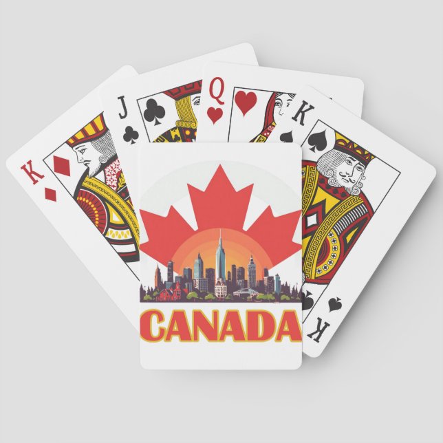 Canada Travel Keepsake For Destination Playing Cards (Back)