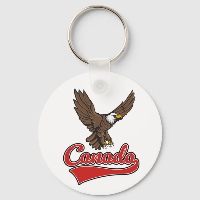 Canada Travel logo Key Ring (Front)