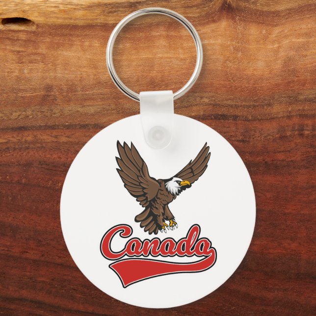 Canada Travel logo Key Ring (Back)