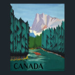 Canada Travel Poster<br><div class="desc">Retro style travel poster for Canada.  There is enough room on this image for you to stick a maple leaf at the top or the bottom if you would like.  I almost did myself,  but then decided to leave that up to you.</div>