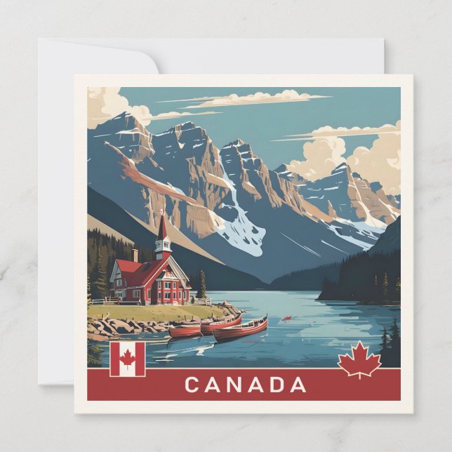 Canada Travel Poster Card (Front)