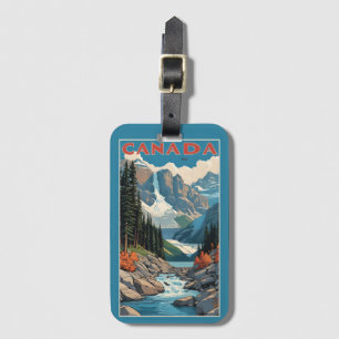 Canada Travel Poster Luggage Tag