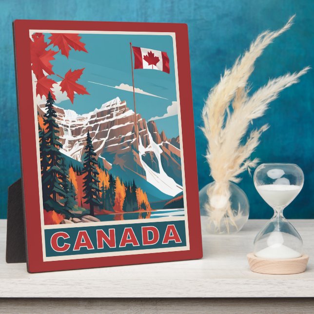 Canada Travel Poster Plaque (Side)