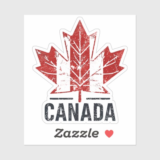 Canada Travel Sticker Design with Iconic Landmarks (Sheet)