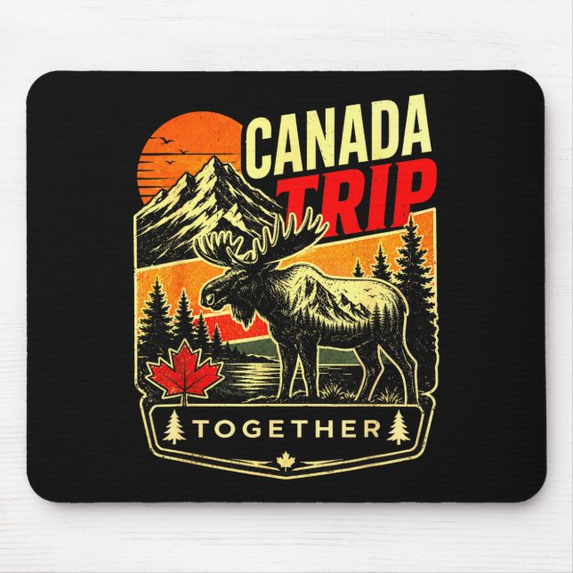 Canada trip moose mountain vacation souvenir mouse pad (Front)