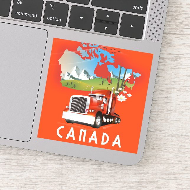 Canada Truck map travel poster (Detail)