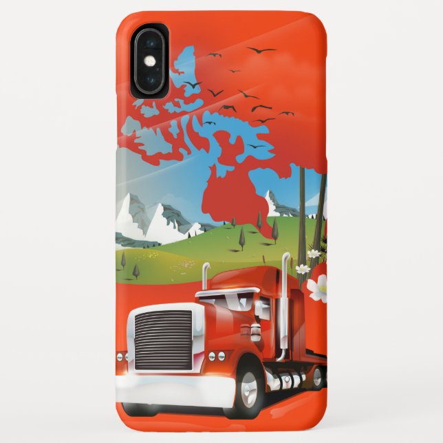 Canada Truck map travel poster Case-Mate iPhone Case (Back)