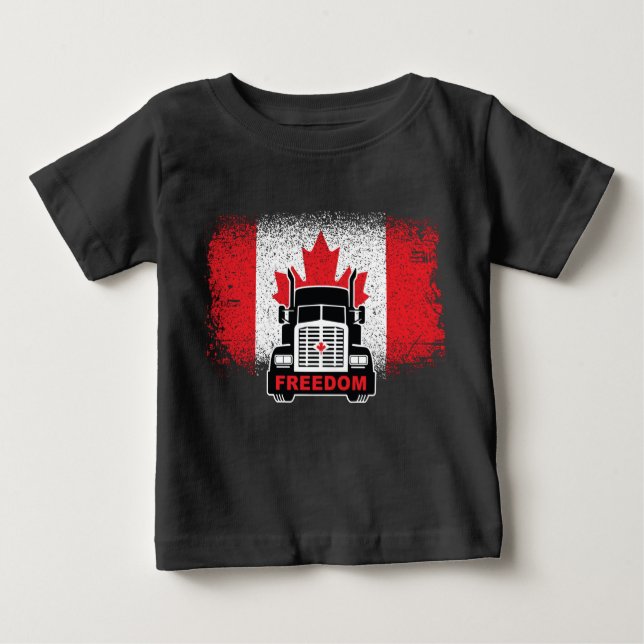 Canada Trucker Freedom Convoy 2022 Baby T-Shirt (Front)