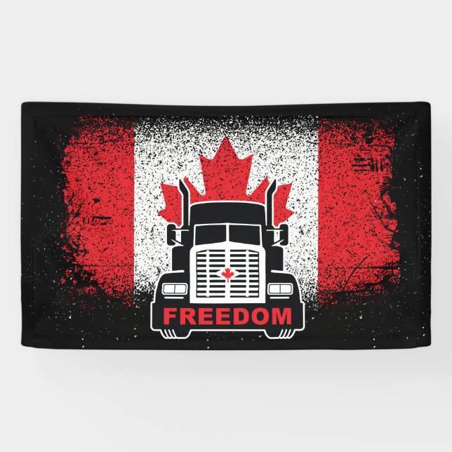 Canada Trucker Freedom Convoy 2022 Banner (Horizontal)