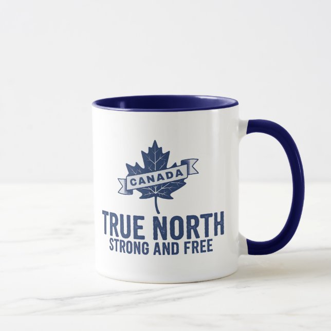 Canada True North Strong And Free  Mug (Right)