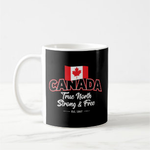 "Canada True North Strong & Free Est. 1867" Coffee Mug