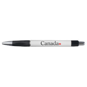 Canada typography with red maple leaf custom text