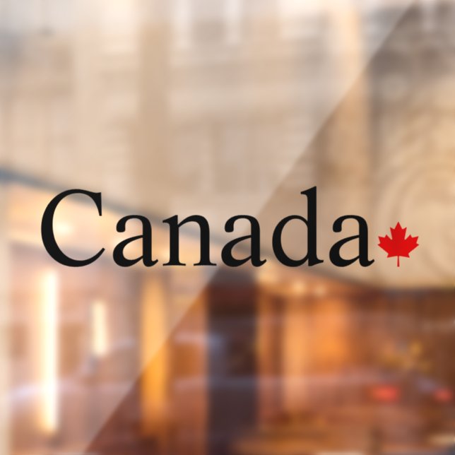 Canada typography with red maple leaf minimalist (Sheet 2)